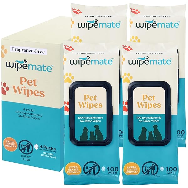 WIPEMATE EXTRA LARGE 400CT DOG/CAT PET WIPES FOR...
