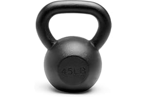 Unipack Premium Powder Coated Solid Cast Iron Kettlebell Weights 5, 10, 15, 20, 25, 30, 35, 40, 45 lbs