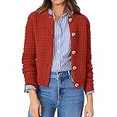 PRETTYGARDEN Women's Knit Cardigan Sweaters Casual Long Sleeve Open Front Button Down Trendy Jackets Outerwear