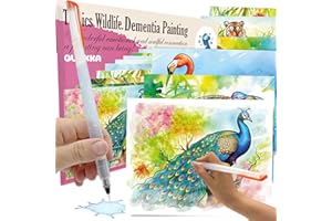 QUOKKA Dementia Activities for Seniors - Water Painting for Dementia and Alzheimer’s Patients - 10 Pack Wildlife Art Sheets -