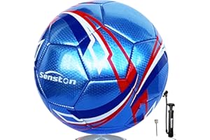 Senston Soccer Ball Size 3 & Size 4 & Size 5 for Kids and Adult Official Match Training Soccer Ball with Pump