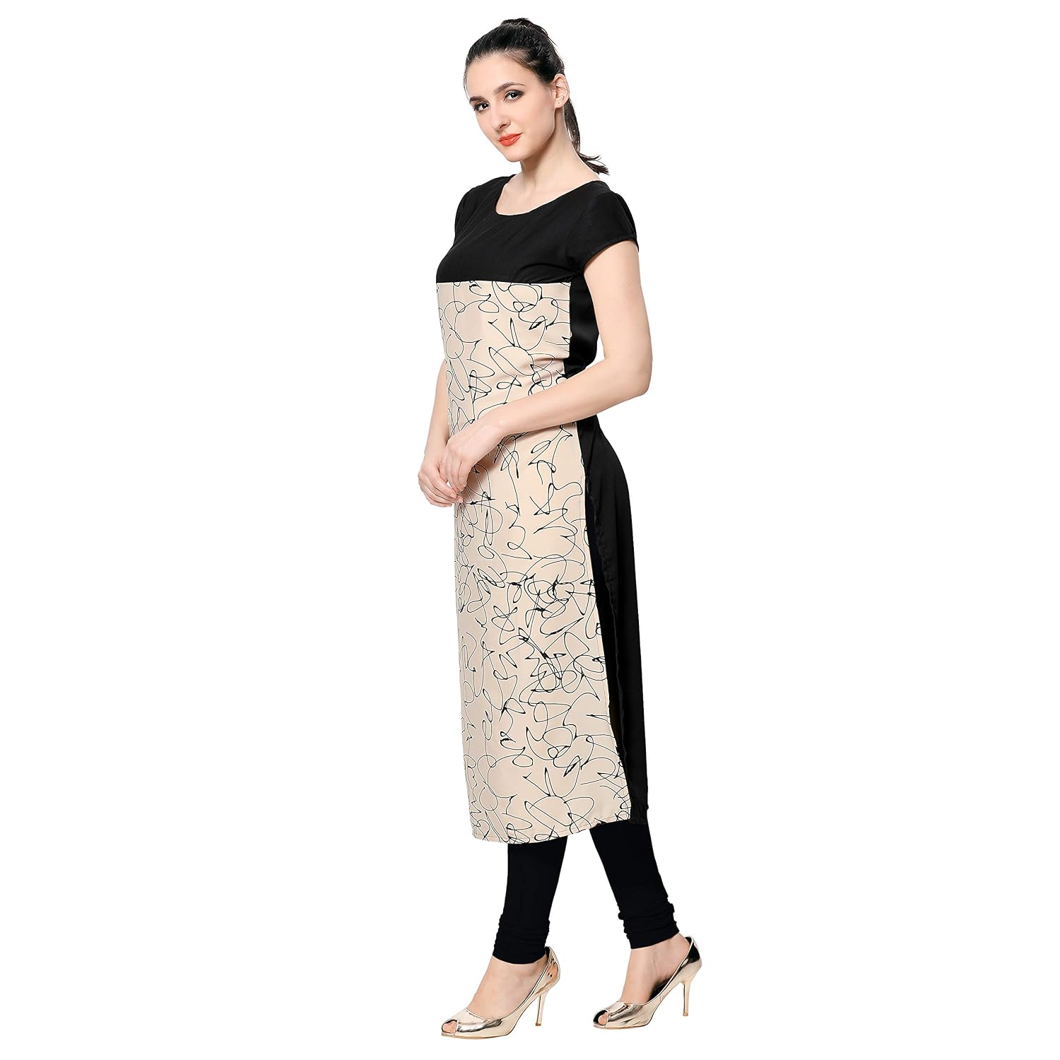 vaamsi crepe digital printed kurti(