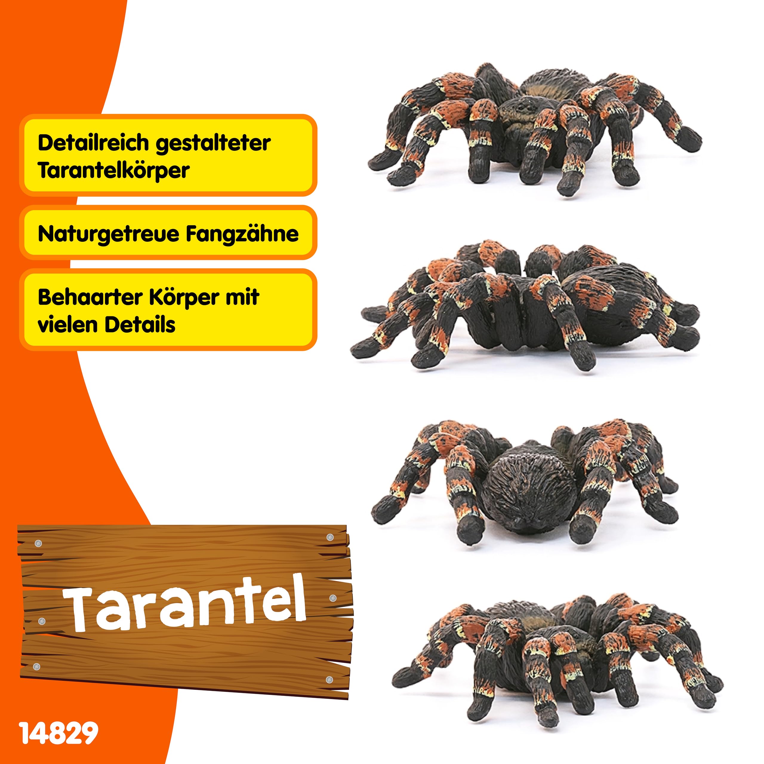 SCHLEICH WILD Life | Vogelspinne 14829 | detailgetreue Tierfiguren | Zoo Spielzeug | tolles Geschenk für Jungen und Mädchen | Deko für Geburtstag | Spielfigur ab 3 Jahren | 8 x 6 x 2 cm 3