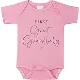 BIBIBLISSBABY First Great Grandbaby Baby Onesie,Gender Reveal Outfit Gift for Grandma,Baby Coming Soon