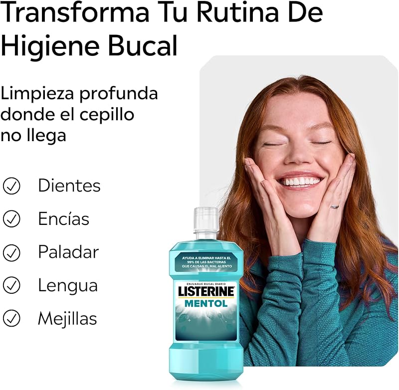 Mentol Enjuague Bucal con Flúor, 750 ml, 4 uds — foto 4 de 7