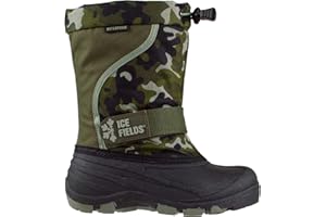Ice Fields Snowblaster Little and Big Kid High Snow Winter Boots, Warm, Textile Nylon, Waterproof Shell