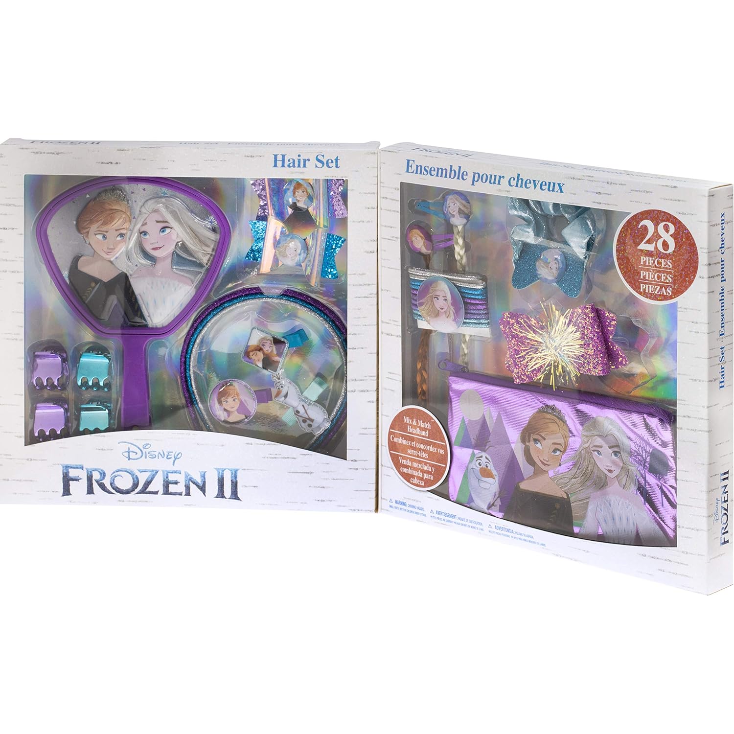 Townley Girl Disney Frozen Mega Hair Foldable Gift Set for Parties, Sleepovers and Makeovers (28 PCs) : Beauty