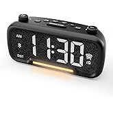 Alarm Clock Radio with Bluetooth Speaker & FM Radio - 5 Adjustable Brightness and 16 Volume Levels, Digital Alarm Clock with 