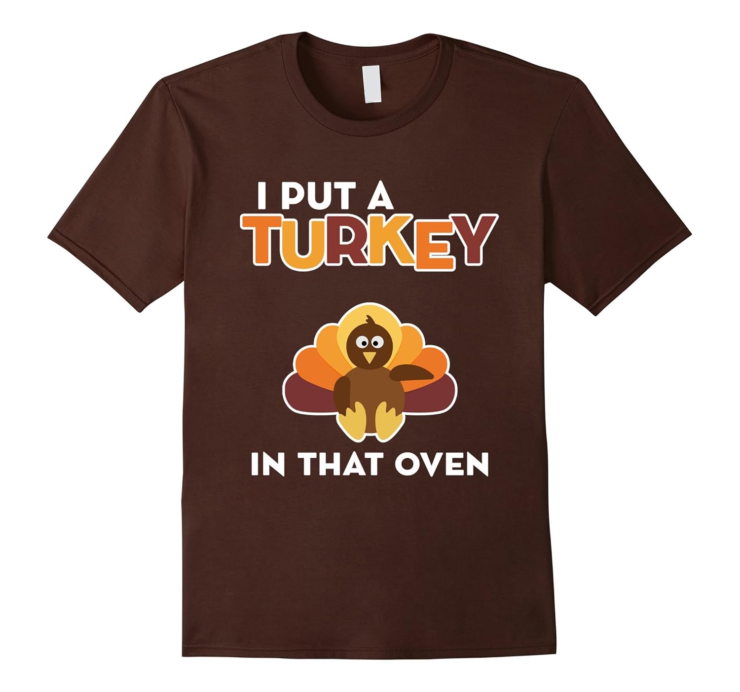 Mens Turkey in Oven - Thanksgiving Pregnancy Announcement T-Shirt-ANZ