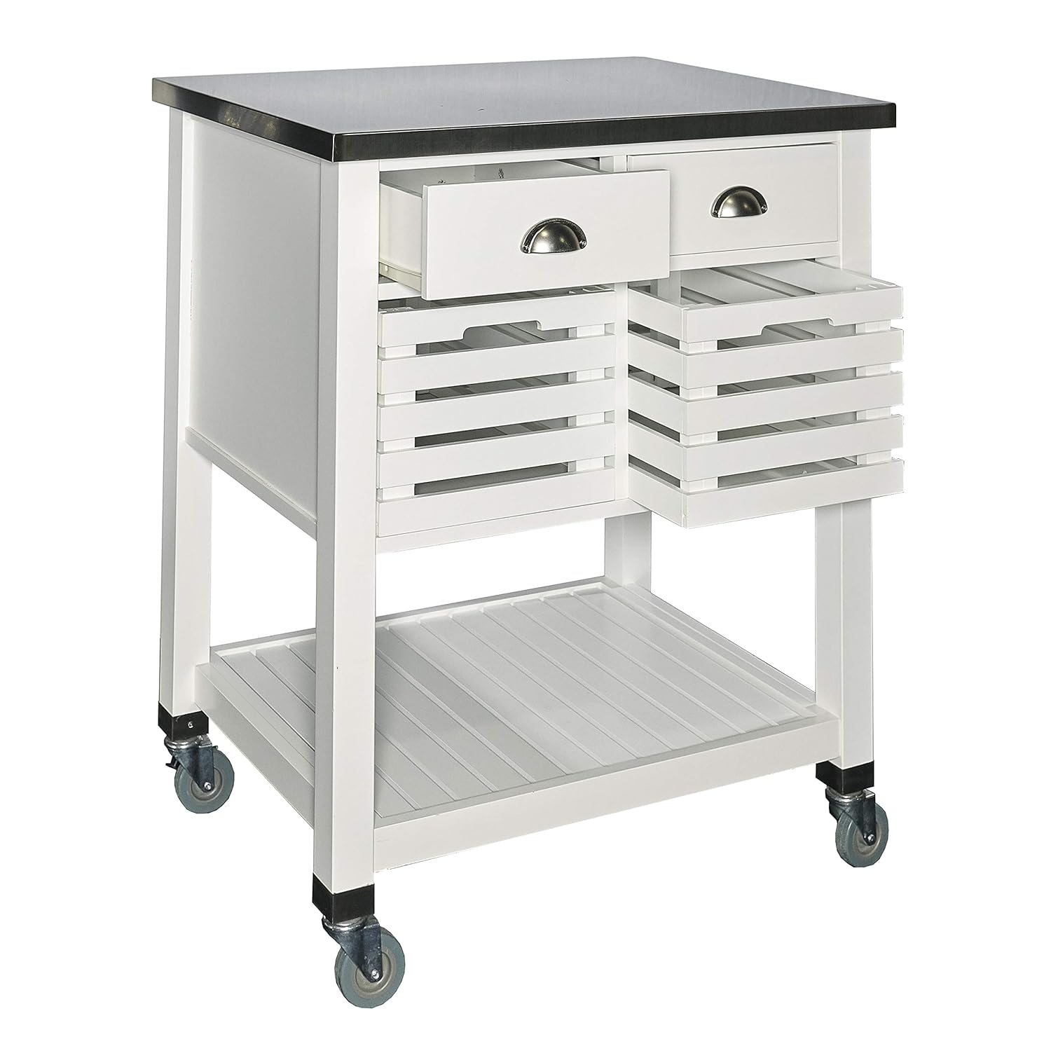 Amazon.com: Linón Robbin Madera Portátil Carrito de cocina ...