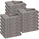 Oudain 12 Pack Moving Blankets Bulk 39 x 71 Inch Furniture Packing Pads | Soft Pads for Packing Furniture Shipping, High Tensile Strength Cotton Fiber, Professional Grade Protection, One Time Moving