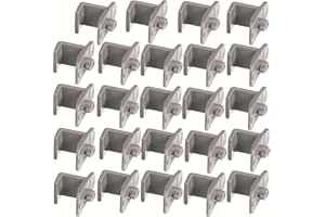 GEEX DEPOT (24-Pack) Replacement Shelf Clips for Turbo Air Freezers & Refrigerators, Gray Plastic Shelf Clips for Commercial Kitchen Freezers and Refrigerators (24)