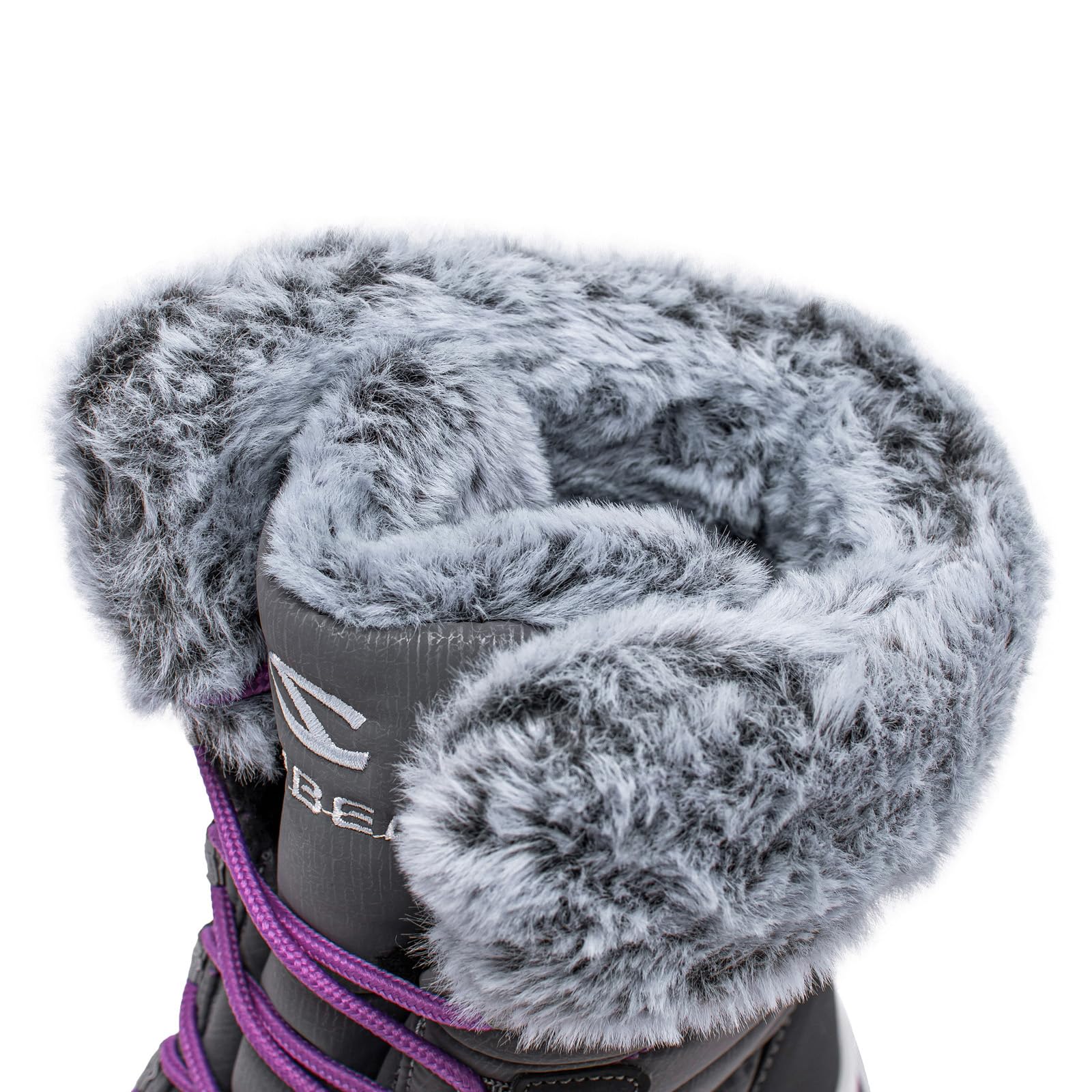 HOBIBEAR Kids Winter Snow Boots Waterproof Outdoor Warm Faux Fur Lined Shoes