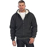 Gioberti Men's Soft Heavyweight Sherpa Lined Fleece Hoodie Jacket