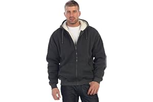 Gioberti Men's Soft Heavyweight Sherpa Lined Fleece Hoodie Jacket