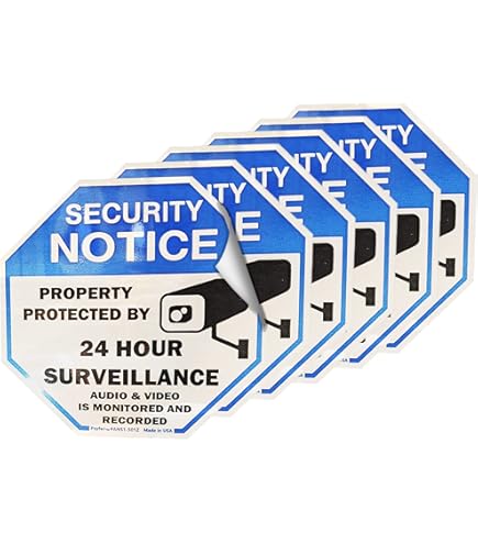Lot De 5 Autocollants De Sécurité ADT Pour Fenêtre - Originaux, Vinyl Bleu, Neufs
