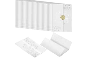 Ayfjovs 120 Pack Luxury Silver Floral Foil Vellum Jackets, Wedding Invitation for 5x7 Invitations, Vellum Paper 5x7 Invitations, Translucent Pre-folded Vellum Wrap for Wedding Baby Shower Birthday