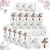Yinder 100 Pack Christian Pocket Tissues Bulk Bible Travel Size Cube Boxes Size Individual Mini Facial 3 Ply Tissues Pack for Mother's Day Funeral Wedding Graduation Party Daily Use(100 Packs,Classic)