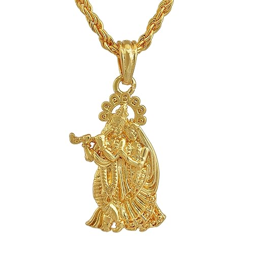 Buy Gold Plated Brass, Radha Krishna, Small and Sober