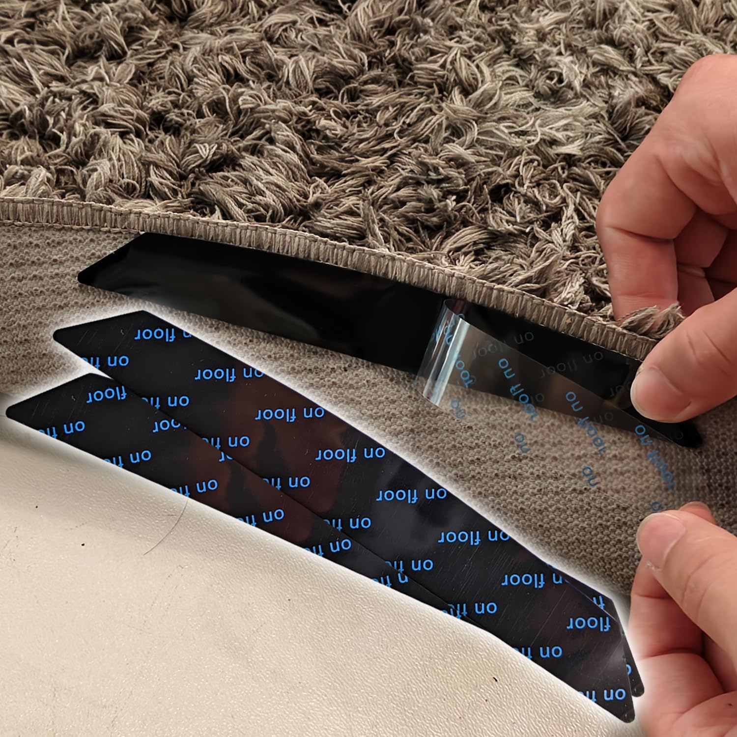 Photo 1 of 12 Packs Rug Gripper Pads for Circle Rugs Also Fit Rectangle Carpet, Non-Slip Carpet Tape to Stop Round or Square Rug Slide for Hardwood Floors Tile Floors