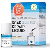 Scarguard - Invisible Brush-On Silicone Sheet with Vitamin E - Scar Removal for Keloids, Burn Scars, Surgery Scars, Stitches, Cuts - No Ugly Scar Sheets, Cream or Messy Scar Gel Needed