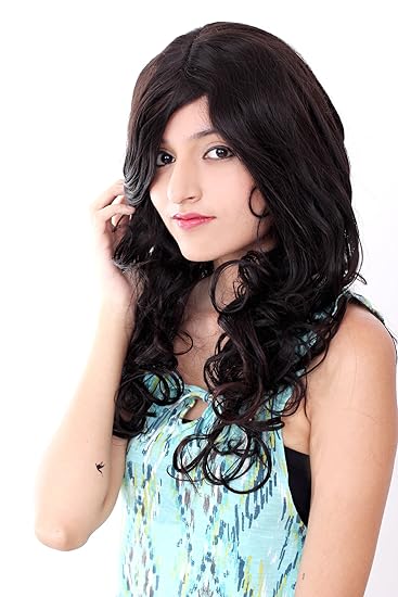 Buy Ritzkart Women Imported Black Maroon Curly Hair Wig 133107
