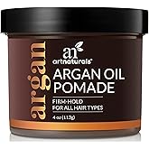 Artnaturals Argan Oil Hair Pomade, 4 oz | Firm Hold, Water-Based Formula, Easy Rinse, Matte or Shiny Style, For All Hair Types, Non-Greasy Finish