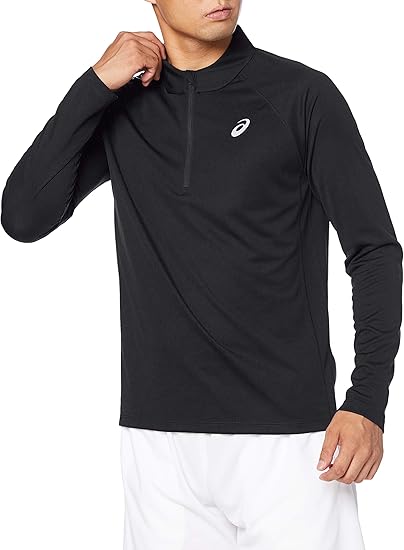 Amazon アシックス ランニングウエア アイコンハーフジップ長袖シャツ 11b219 メンズ シャツ 通販