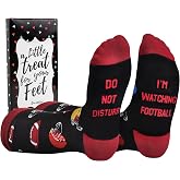 Cavertin Men's Funny Socks Hunting Fishing Football Baseball Gaming Golf Taco Pizza Bacon Christmas Gift for Men