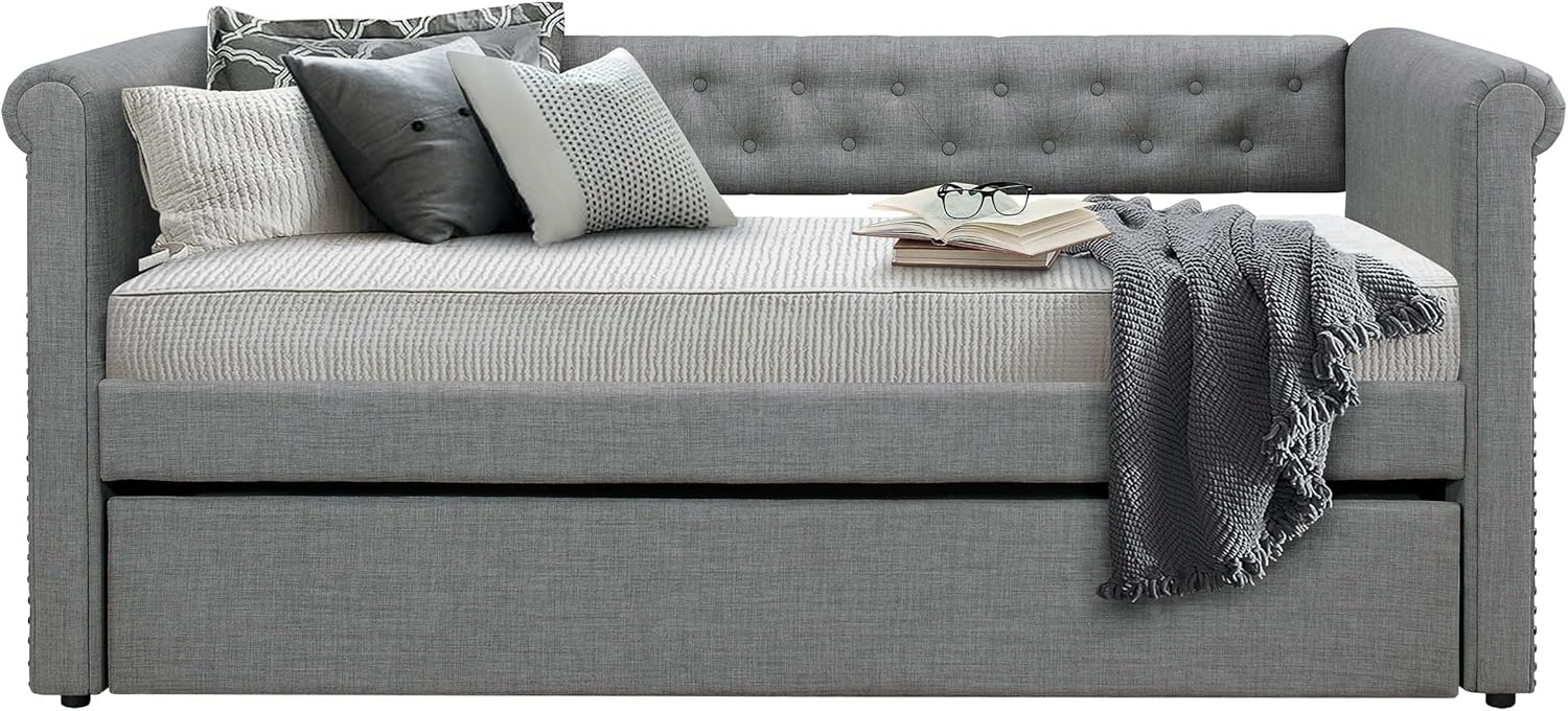 Best Full Size Black Pu Leather Button Tufted Upholstered Platform Metal Bed Frame