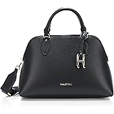 H HALSTON womens Quincy Top-handle Satchel Bag With Bag Charm