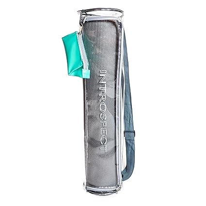 Introspect Transparent Exercise Yoga Mat Carry Bag Full Zip With Multi Functional Leather Pouch #yoga #mat #carry #bag Introspect Transparent Exercise Yoga Mat Carry Bag Full Zip With Multi Functional Leather Pouch