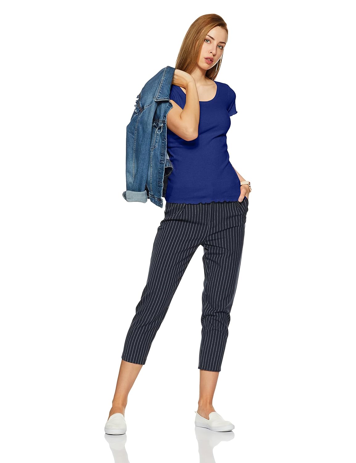 sugr women's solid slim fit t-shirt