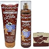 Bath & Body Works Gingerbread Latte Body Cream and Fragrance Mist Duo Set with a Cherry On Top Bar Soap - Full Size