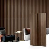 Art3d Wood Slat Acoustic Panels 4pcs Dark Walnut 47.2x23.6in 2.88m2 view 1