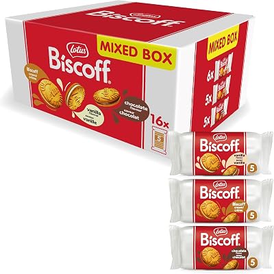 Lotus Biscoff Galletas Sándwich Paquete Variado | 3 Sabores | 16x50g (800g)