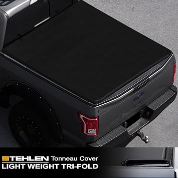 Amazon Com Stehlen 714937189768 Lightweight Hard Tri Fold Tonneau Cover Black For 2015 2021 Ford F150 8 Feet 96 Long Bed Automotive