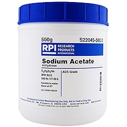 Sodium Acetate Anhydrous, ACS Grade, 500 Grams