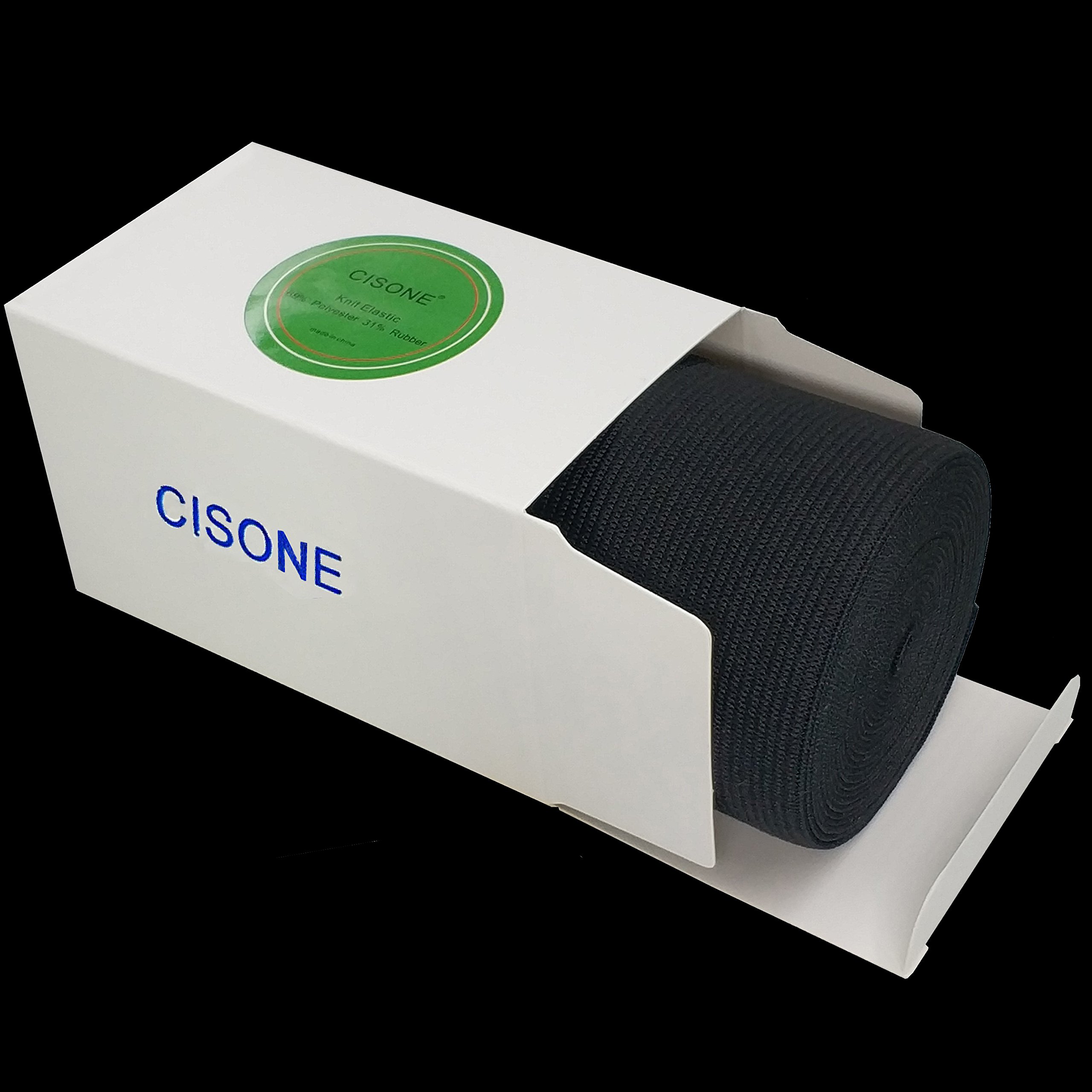 Knit Elastic 4 Inch Wide Black Heavy Stretch High Elasticity Knit