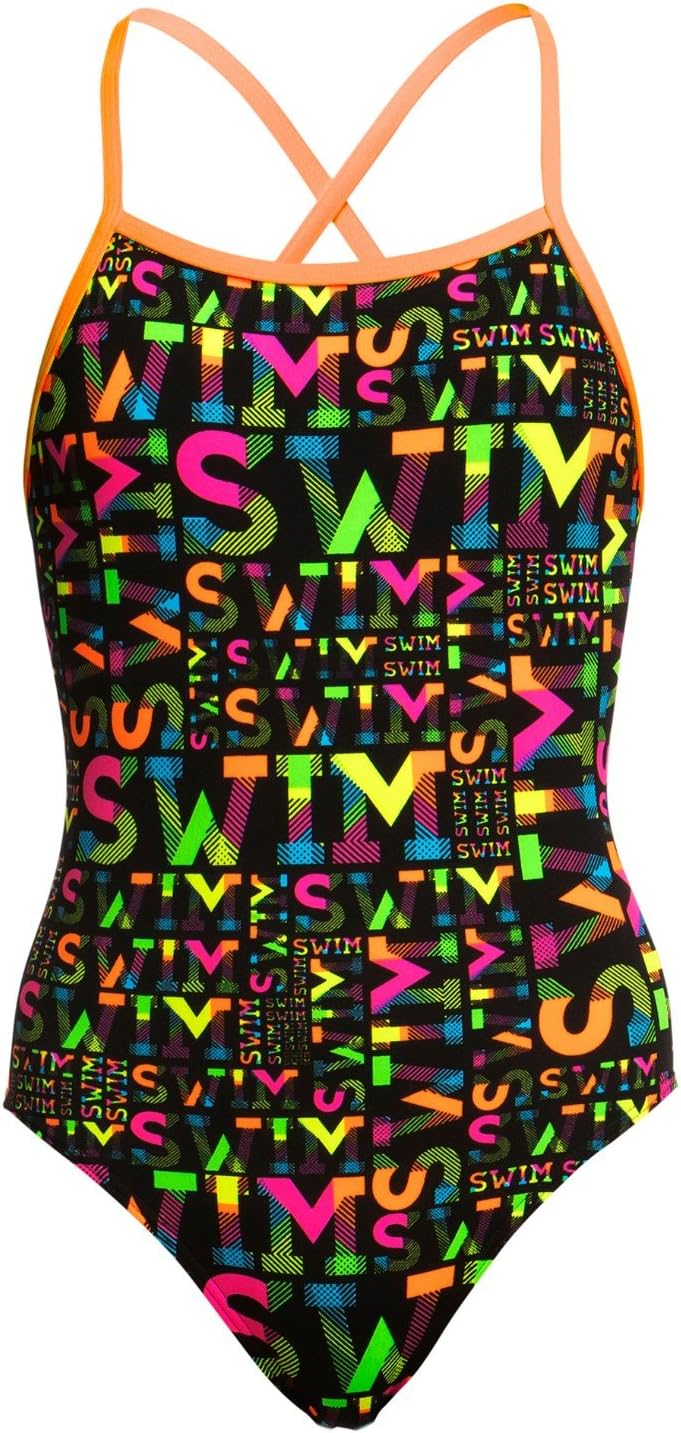 Funkita Girls Strapped In One Piece Size 152DE/10AUS Night Swim Swimming Costume