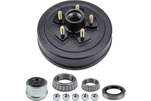SalemAutoParts New Trailer Brake Hub Drum Kit 10" X 2-1/4", 5 on 4.5" Bolt Circle, Replacement for 3500lbs Axle - 22001K 008-