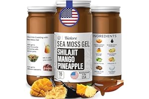 Biolore Sea Moss Gel - Shilajit 16oz, Wildcrafted Irish Seamoss with Essential Vitamins & Trace Minerals, Vegan Superfood Made in USA