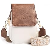 GAEKEAO Vegan Leather Small Crossbody Bag for Women Mini Cell Phone Cross Body Purses Floral Wallet with Card Slots For Girls
