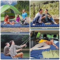 Double Sleeping Pad 4" Self Inflating Camping Mat