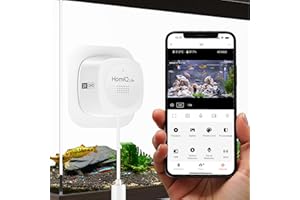 HomiQ Life 3MP 2K Aquarium & Terrarium Pet Camera.Magnetic Install &Close-Focus Lens for Fish,Lizard, Reptile Pet and Window Bird Feeder,2.4GHz & 5GHz WiFi,Color Night Vision,Auto-focus,24/7 Recording