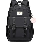 AO ALI VICTORY Laptop Backpack 16 Inch Kids Elementary Middle High School Bag College Backpacks Women Work Business Back Pack Travel Rucksack Large Bookbag for Teens Girls Womens Students,Black