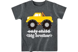 Sineeko Big Brother Shirt for Toddler Baby Boy Big Bro Announcement T-Shirt Graphic Tee Short Sleeve Shirt