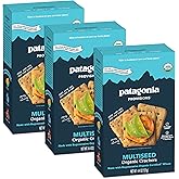 Patagonia Provisions Organic Multiseed Crackers (3 Pack) &ndash; 3g Plant Protein Per Serving &ndash; Made with Wheat Flour &amp; Sea Salt &ndash; Non-GMO, No Added Sugar - Crispy &amp; Crunchy