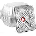 Stock Your Home 9x13 Disposable Baking Pan With Lid (25 Pack) Heavy Duty Aluminum Cake Pans With Lids, Clear Plastic Cover, Food Container For Lasagna, Casserole, Brownie, Rectangular Sheet Tray - View #7