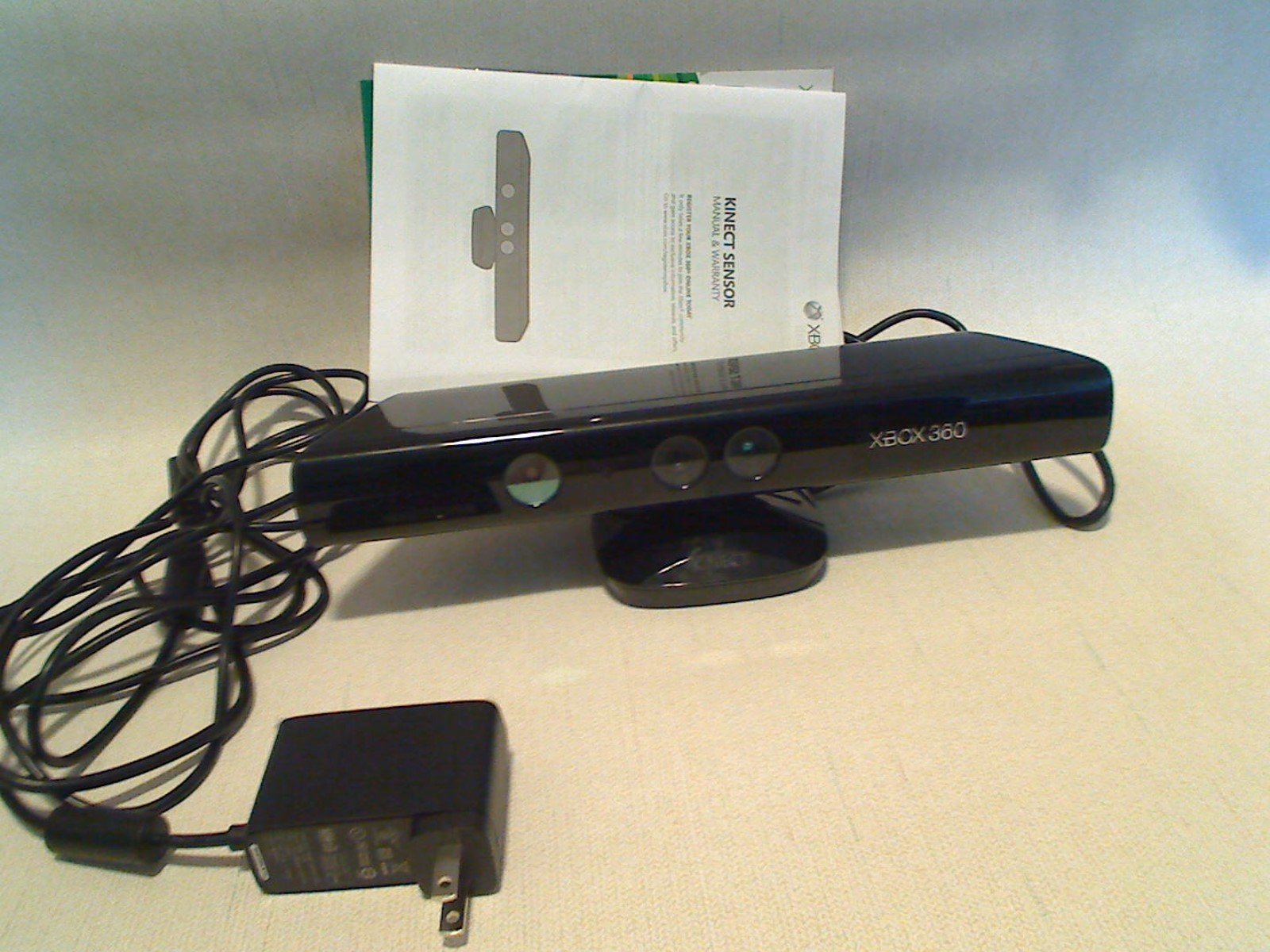 XBOX 360 Microsoft Kinect Sensor Bar Only Black 1414 Wired Motion Sensor Camera